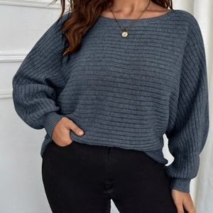 NWOT Shein Batwing Ribbed Sweater